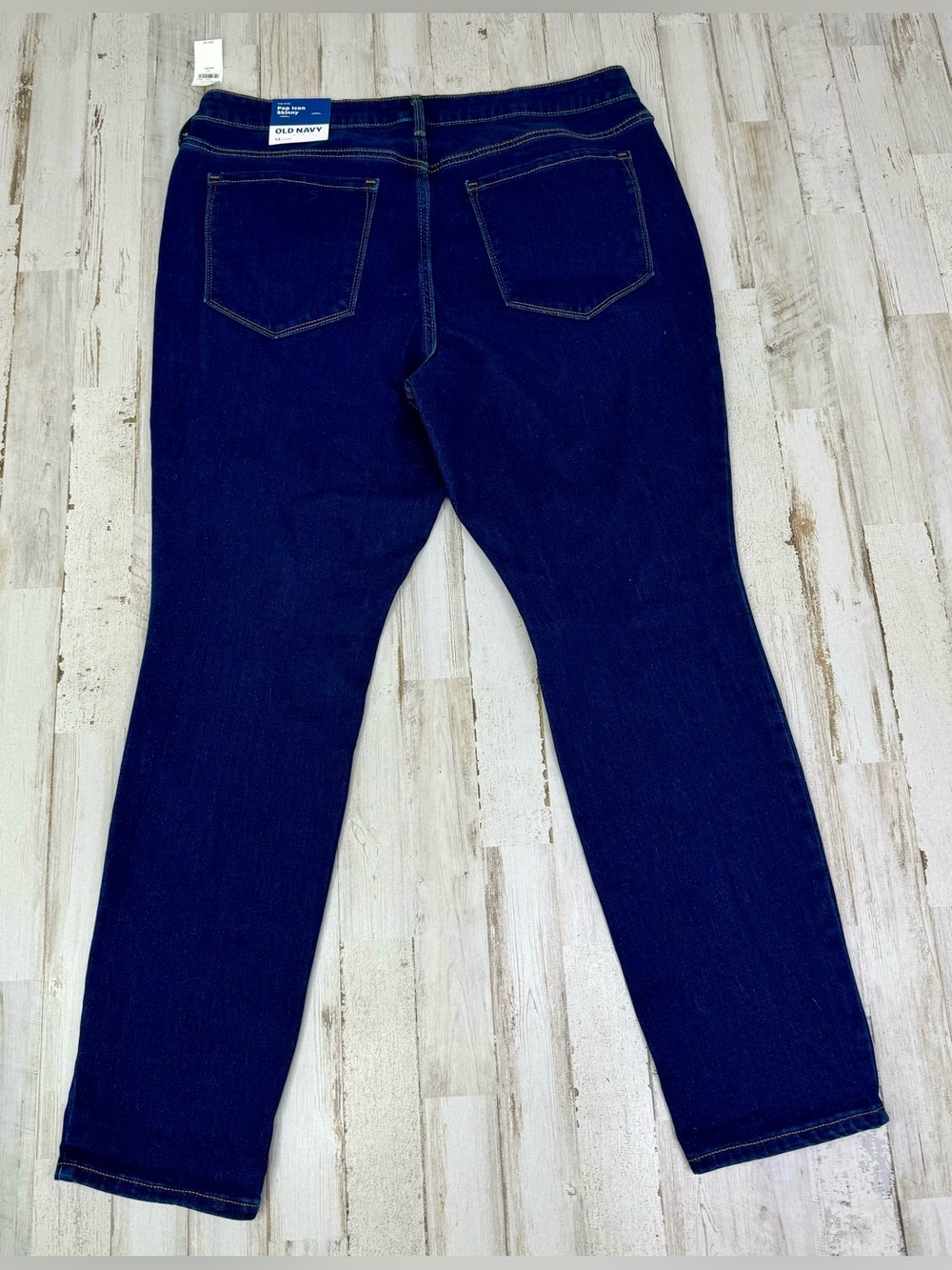 Old Navy Jeans Womens 14S Pop Icon Skinny Mid Rise Button Blue NWT - Picture 1 of 12